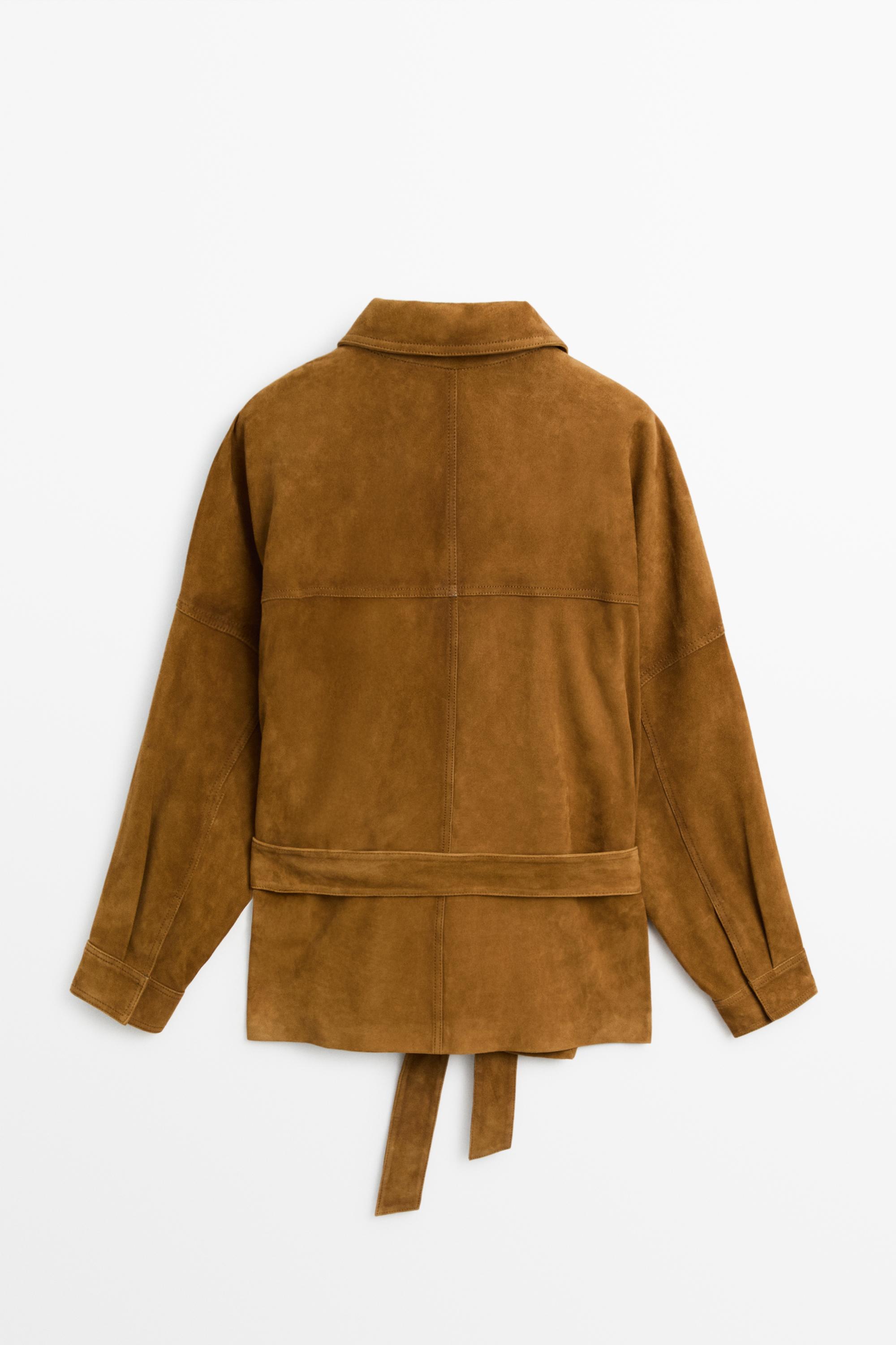 Suede leather jacket